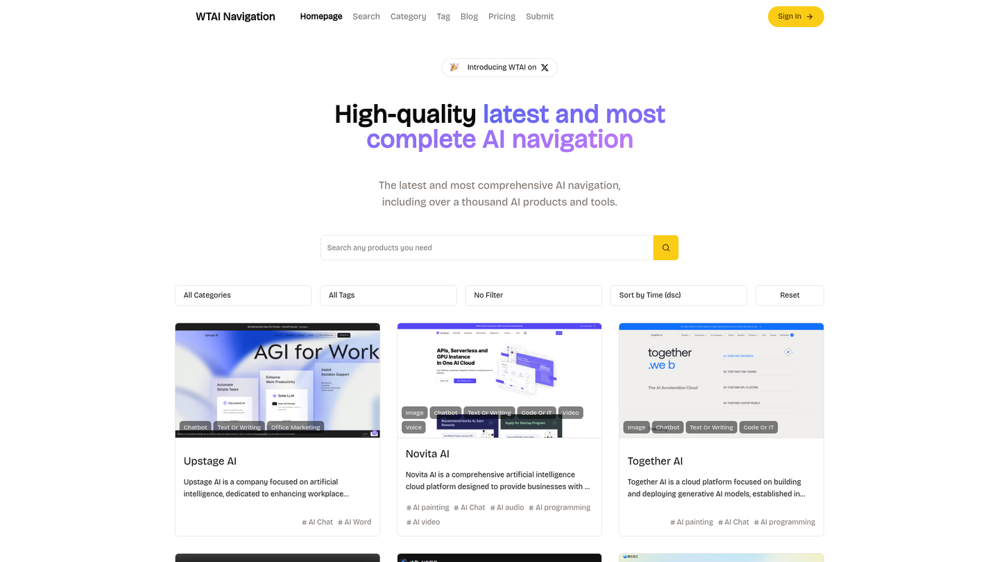 WTAI Navigation - made with Sanity.io