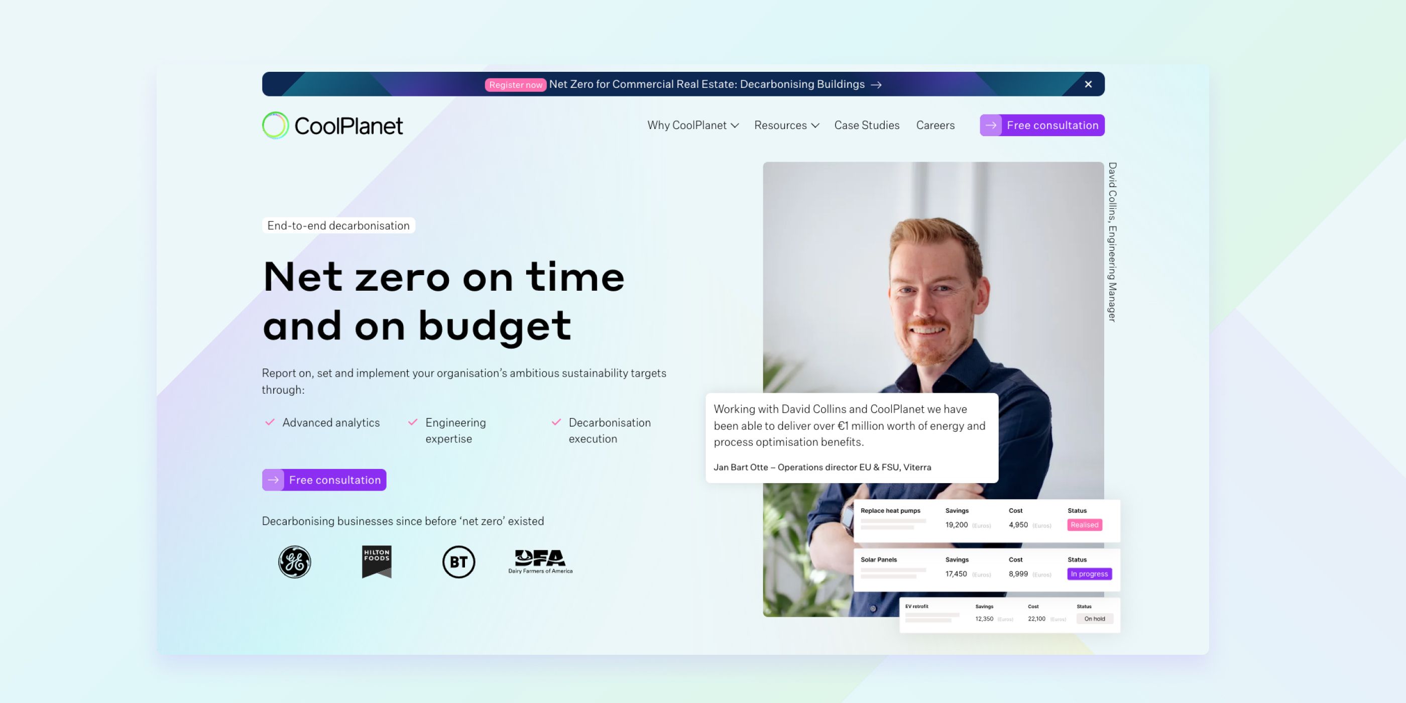CoolPlanet Marketing website