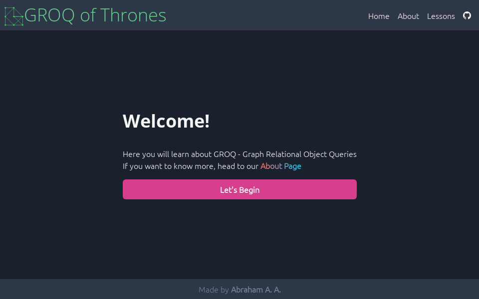 Groq of Thrones
