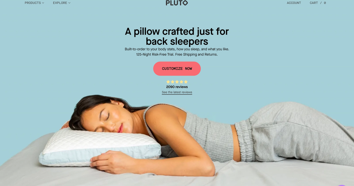 Pluto Pillow made with Sanity.io