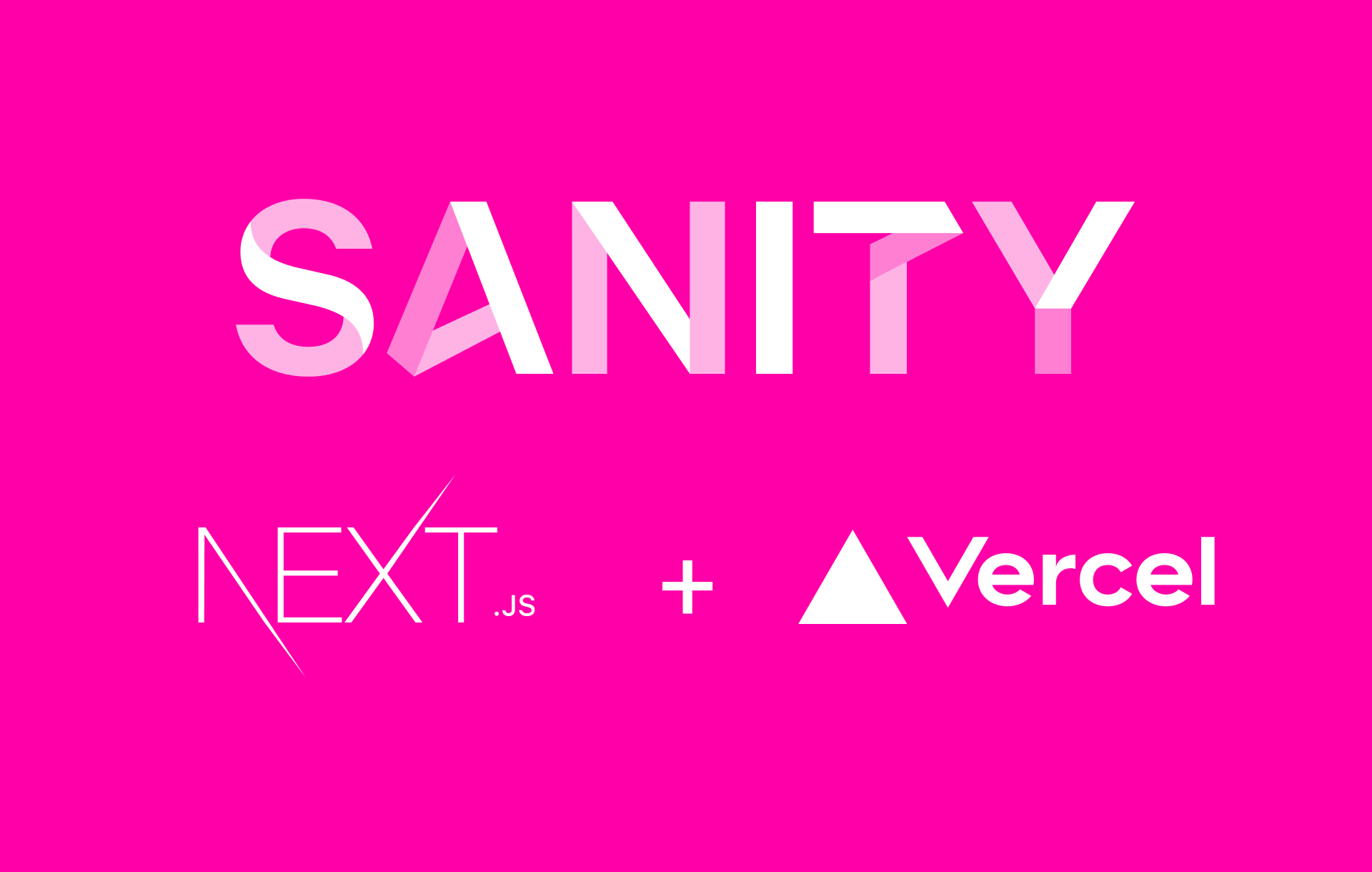 Vibrant pink Sanity + Next.js + Vercel