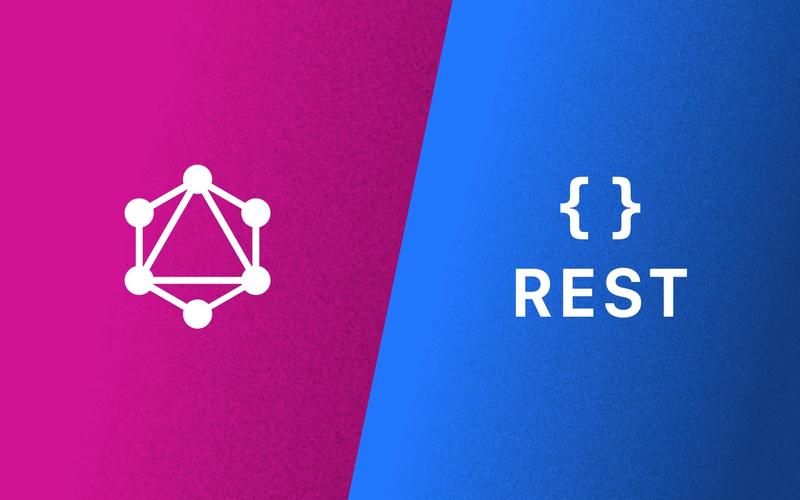 Logos for GraphQL and REST