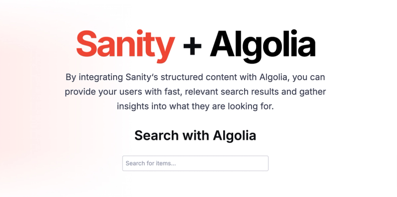 How to implement front-end search with Sanity