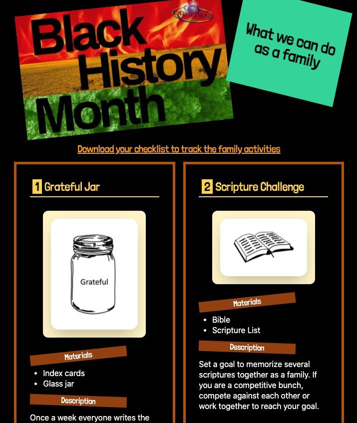 Black history month family activities