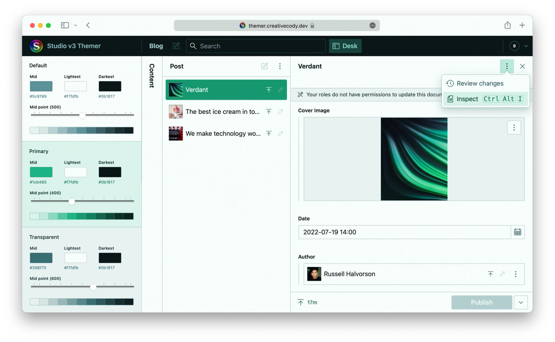 Themer - made with Sanity.io