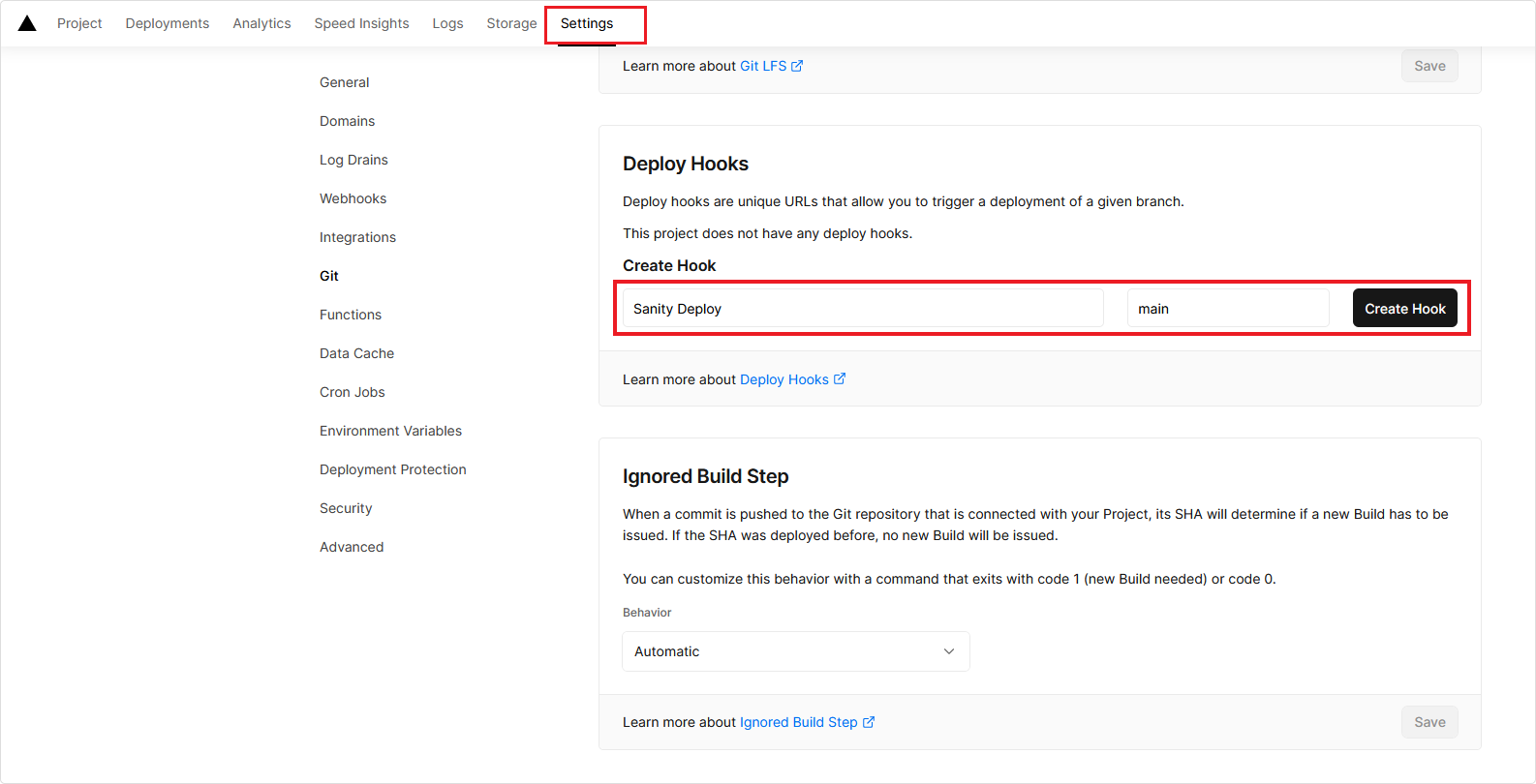 Creating hook endpoint on Vercel