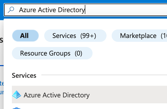 In Azure, go to Services, and then select Azure Active Directory.