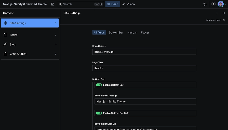 Next + Sanity Theme made with Sanity.io