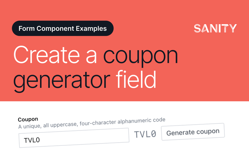 Create a “coupon generator” string field input