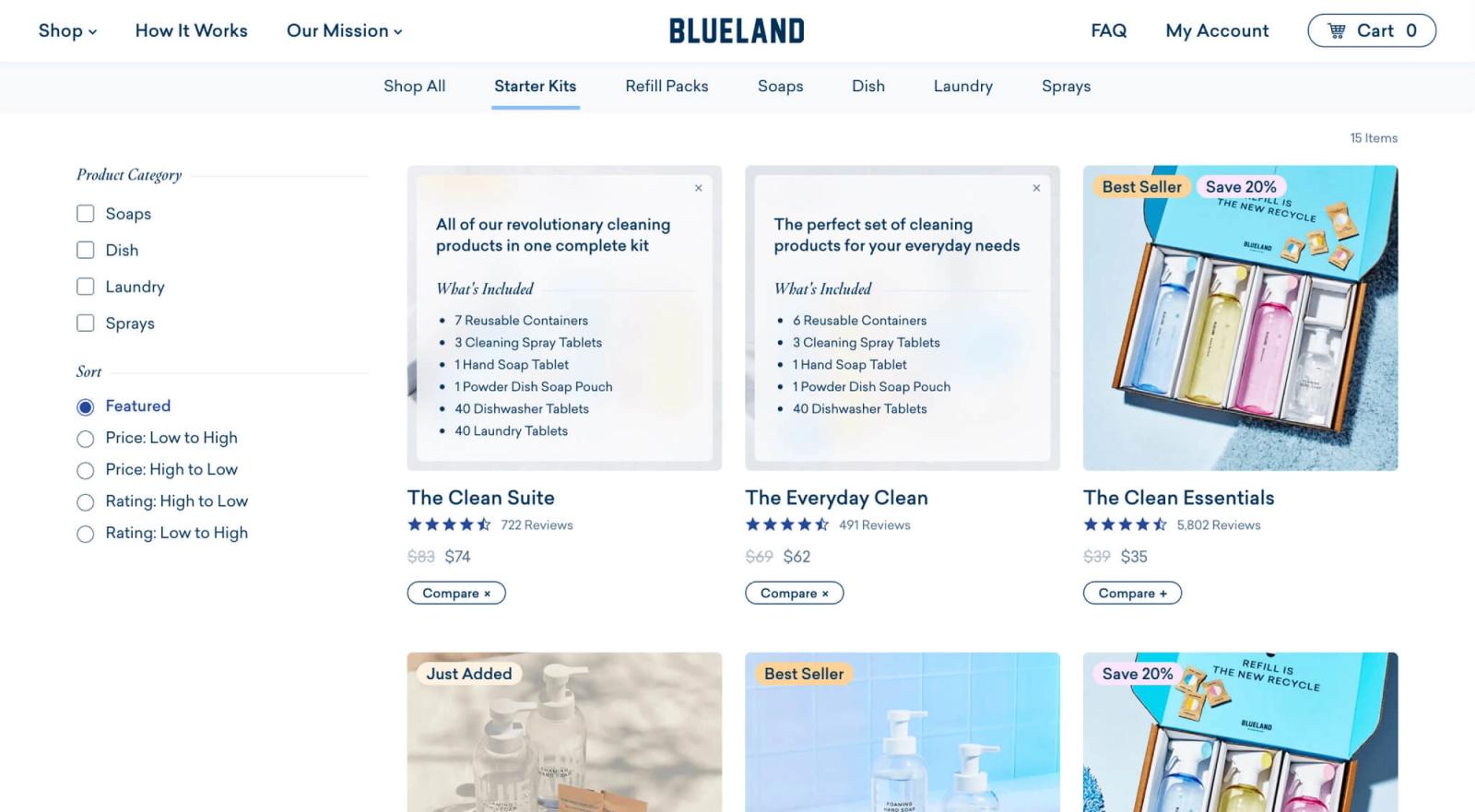Blueland made with Sanity.io