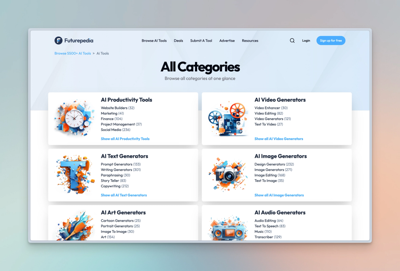 Futurepedia - made with Sanity.io