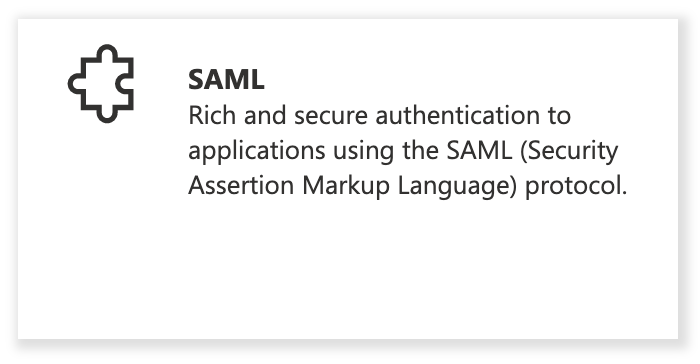 Choose the SAML single sign-on method to use.