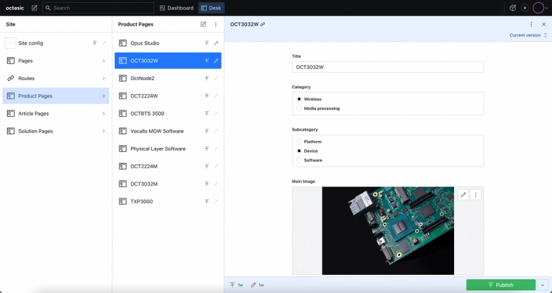 Octasic - made with Sanity.io