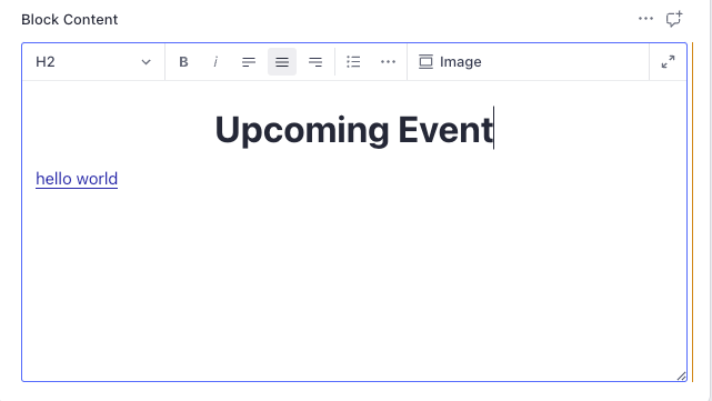 Align Text with Block Content