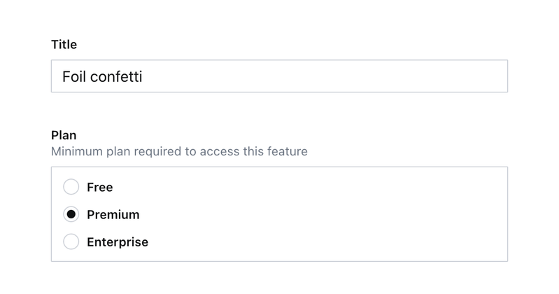 Two string fields, one with predefined options