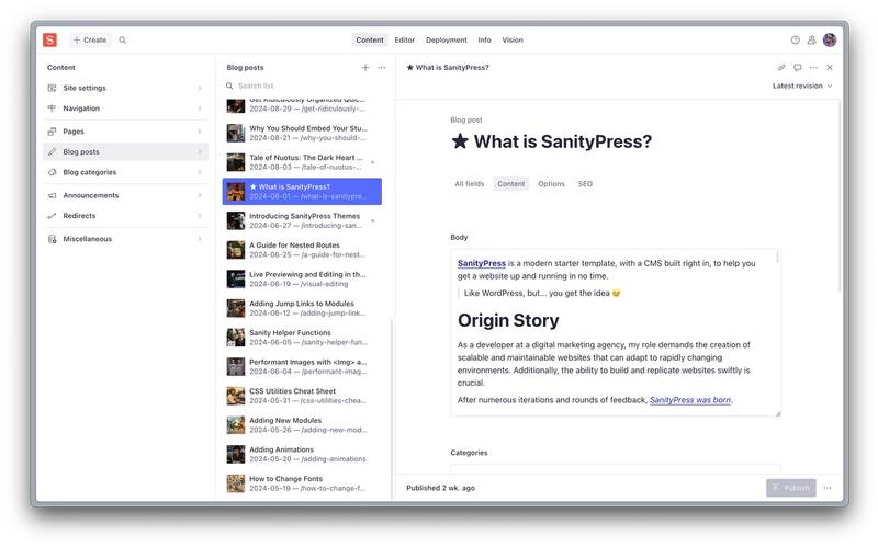 SanityPress 🖤 A Customizable Next.js + Sanity.io Starter Templat ...