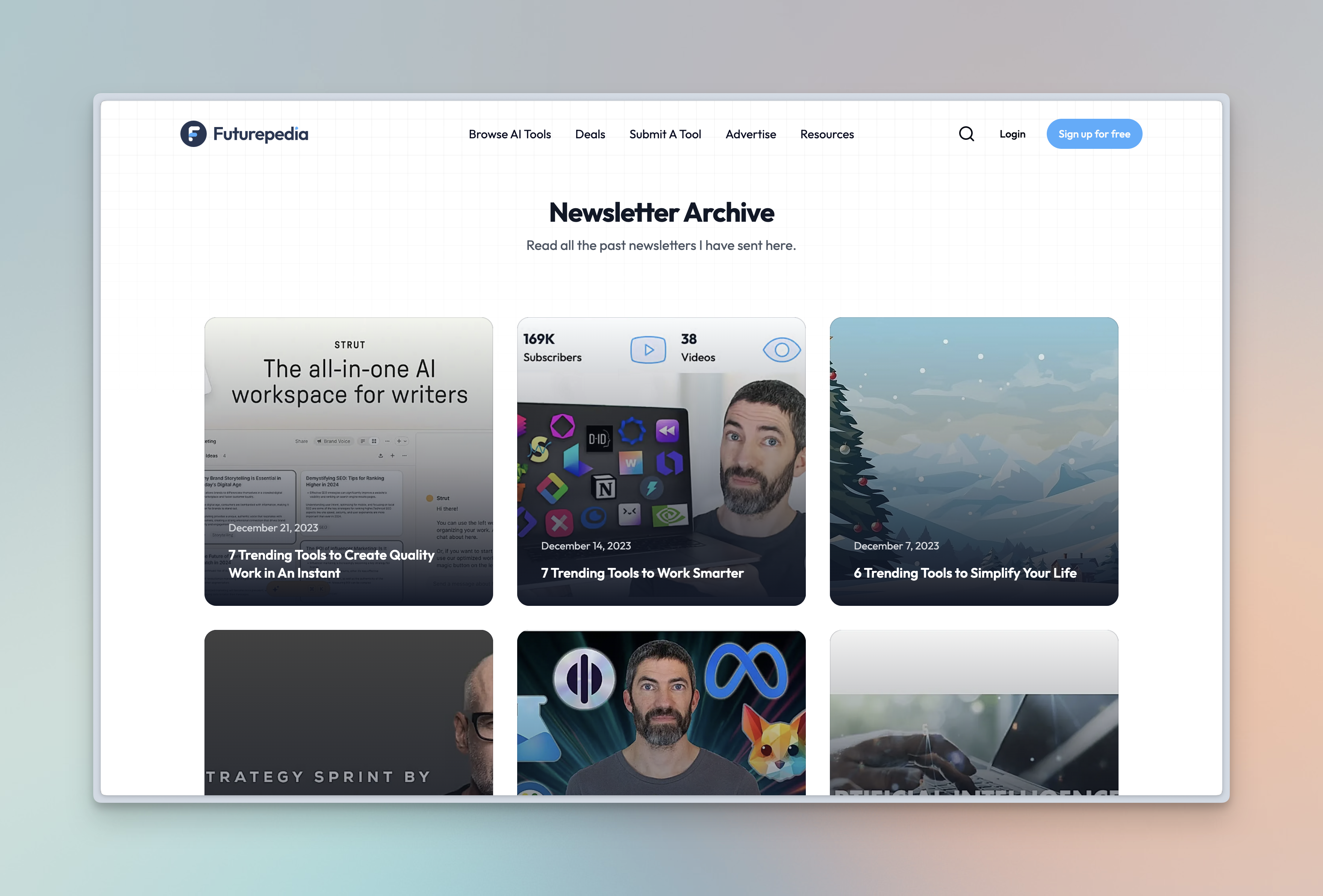 Futurepedia - made with Sanity.io