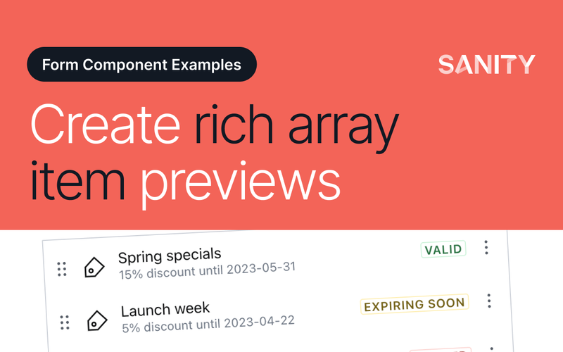 Create richer array item previews