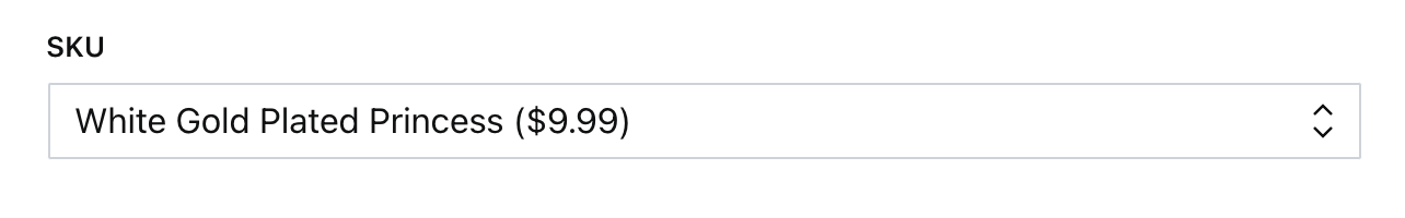 Select menu with title