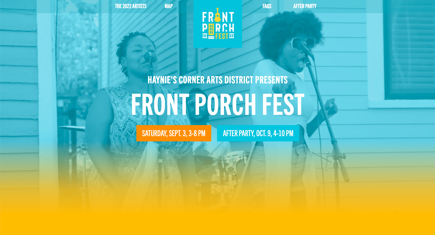 Front Porch Fest made with Sanity.io