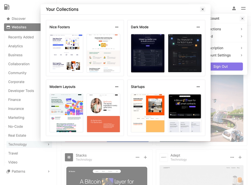 Collections Modal