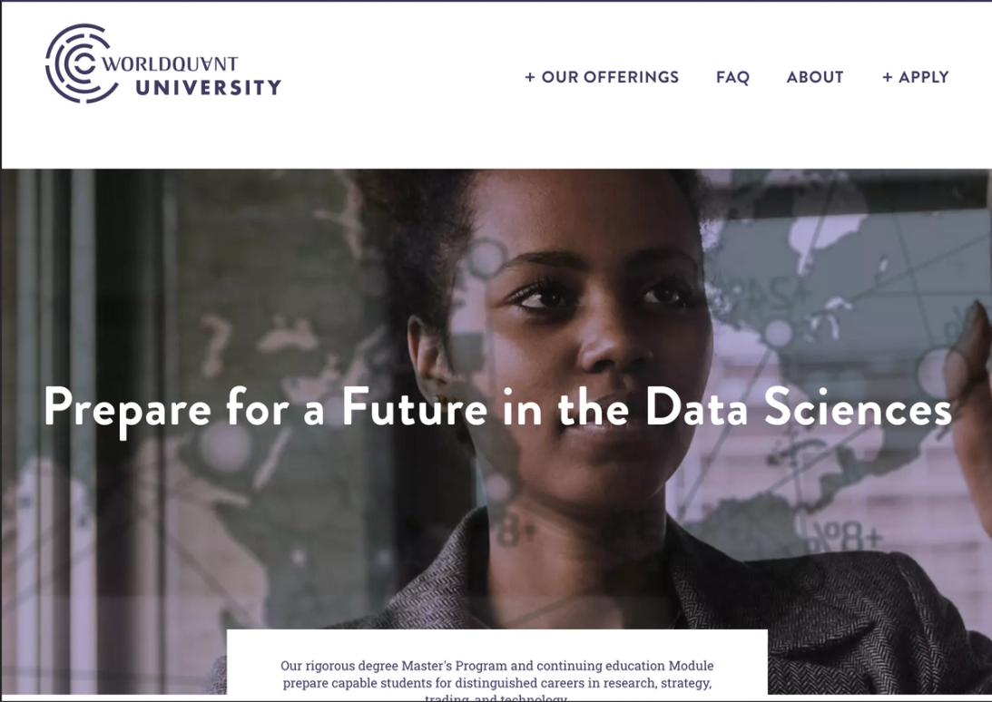 WorldQuant University made with Sanity.io