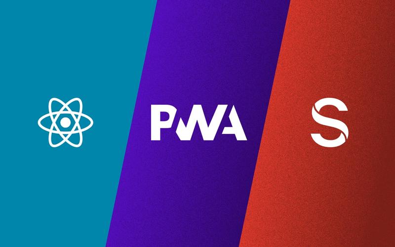 React, PWA, Sanity logos