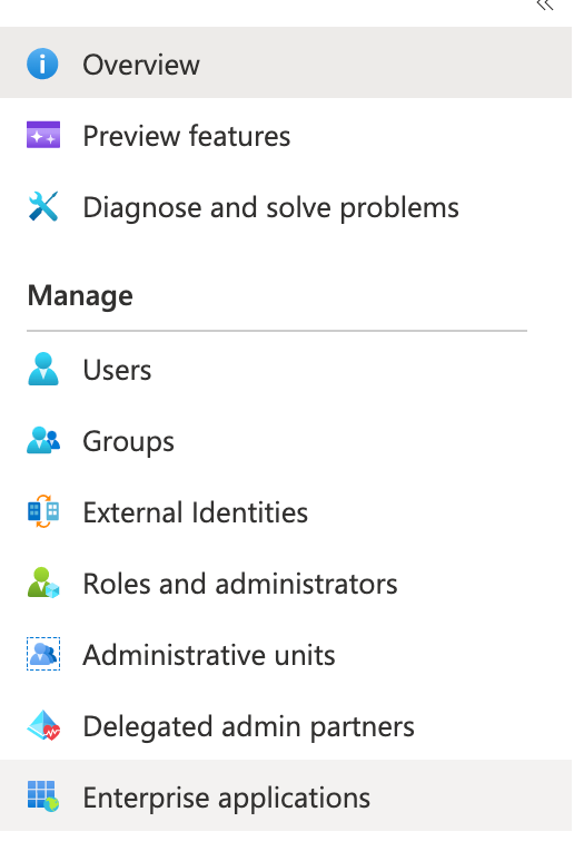 On the sidebar, select Enterprise applications.