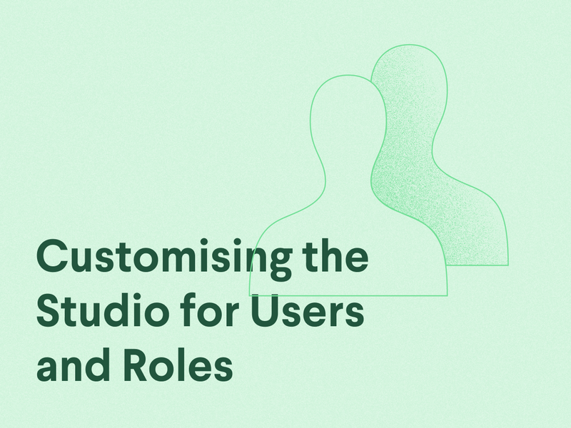 Customizing the Studio for Users and Roles