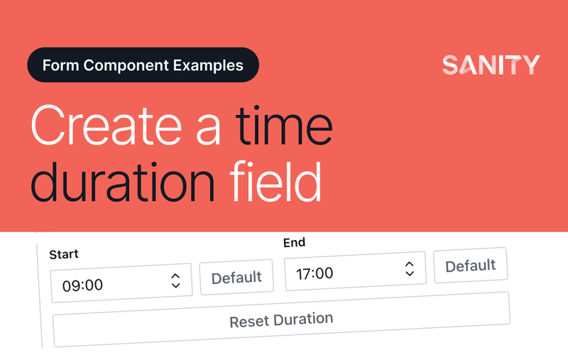 Create a time duration object field