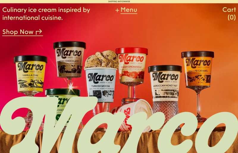 Marco Ice Cream Homepage
