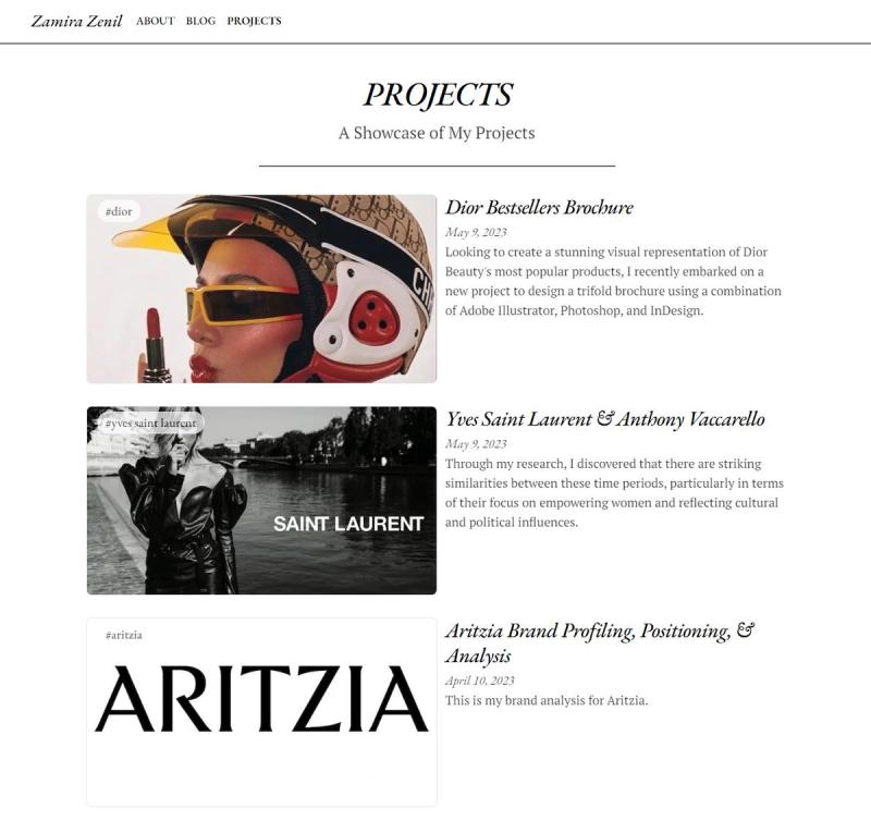 Projects Page