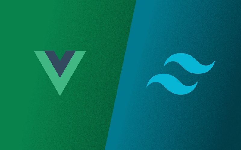 Vue and Tailwind logos