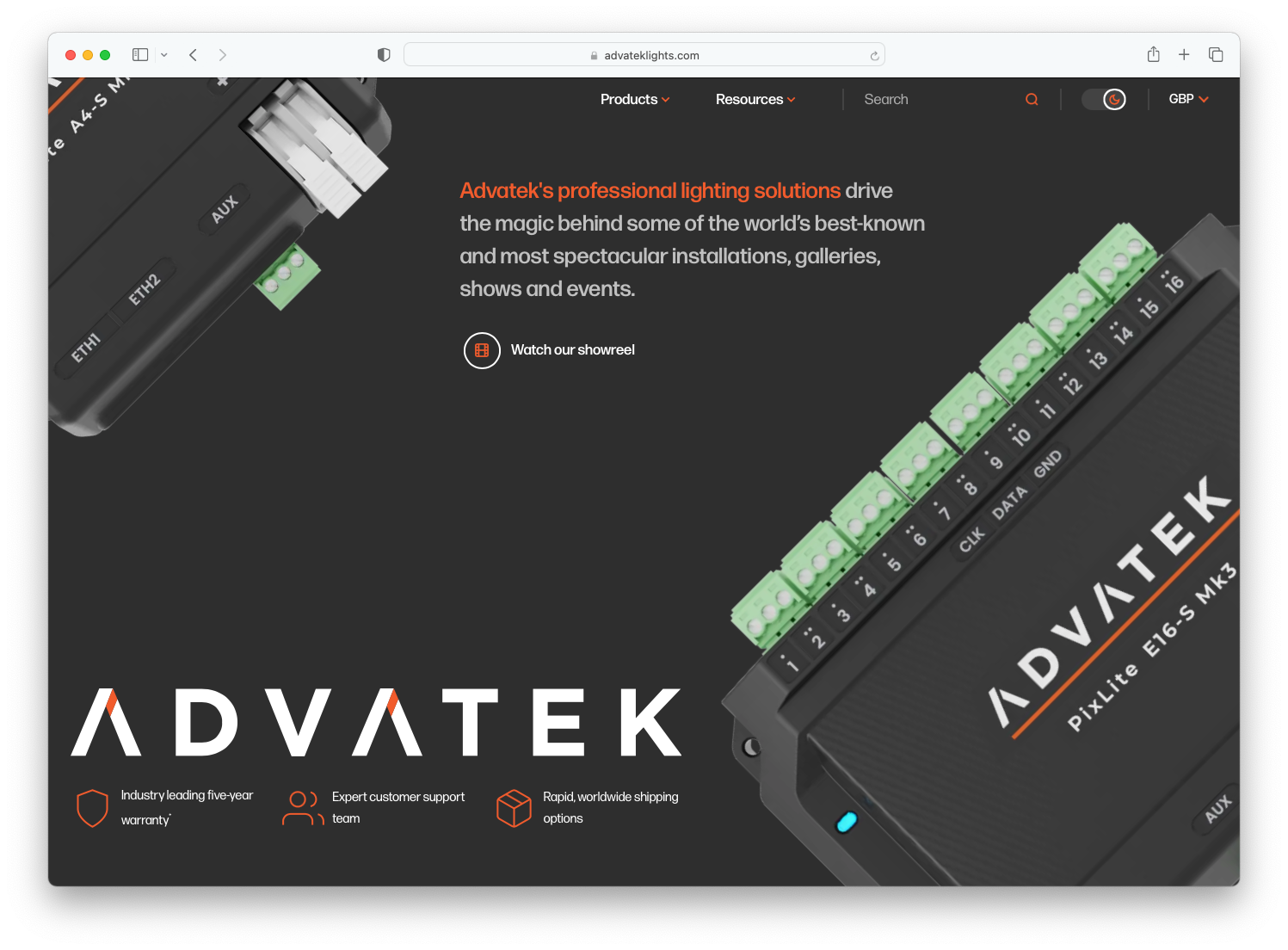 Advatek ecommerce website