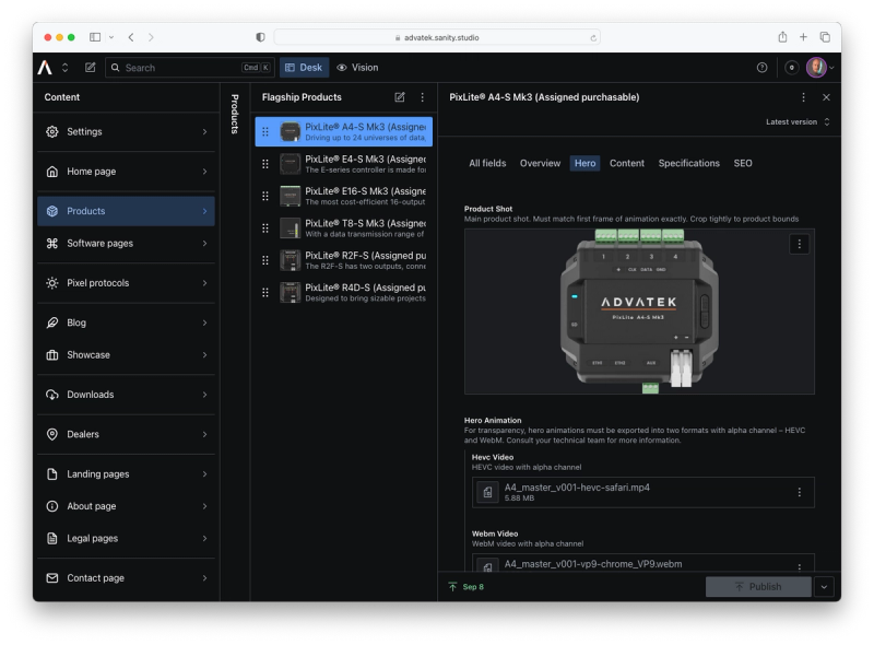 Sanity CMS set up