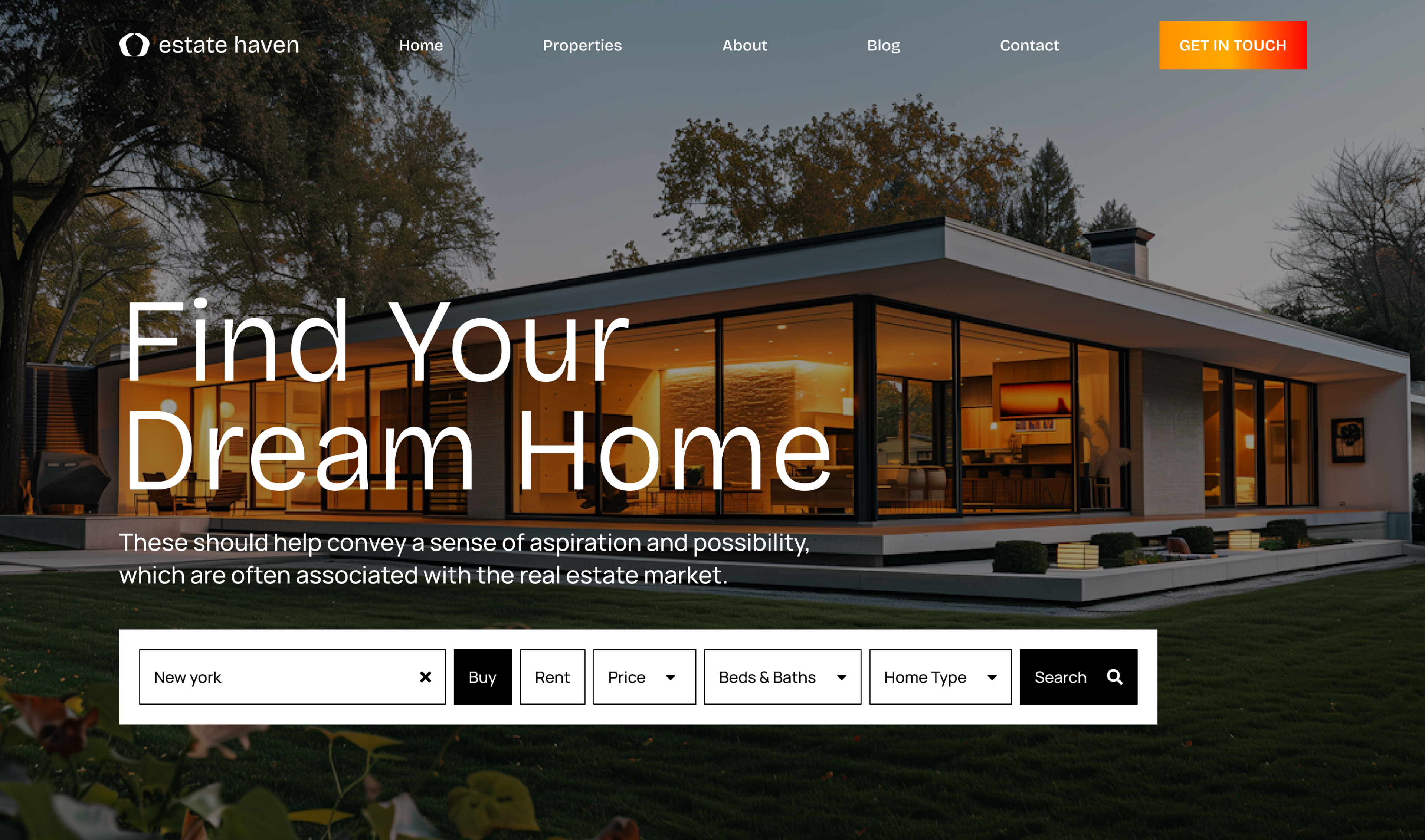 EstateHeave - Modern Real Estate Website Template