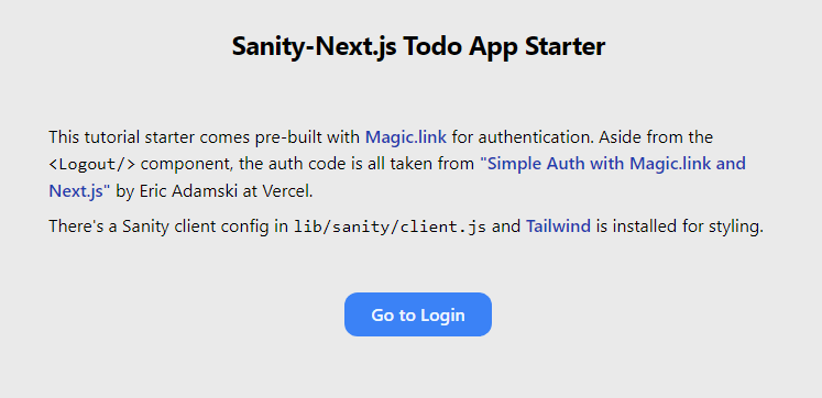 Sanity-Next.js Todo App Starter