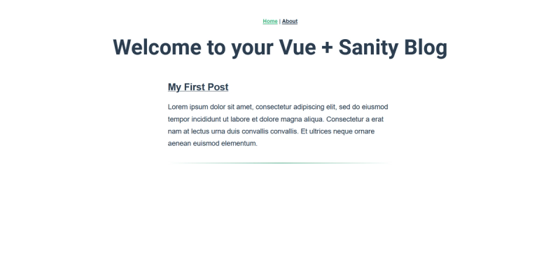 Adding style to Vue + Sanity blog