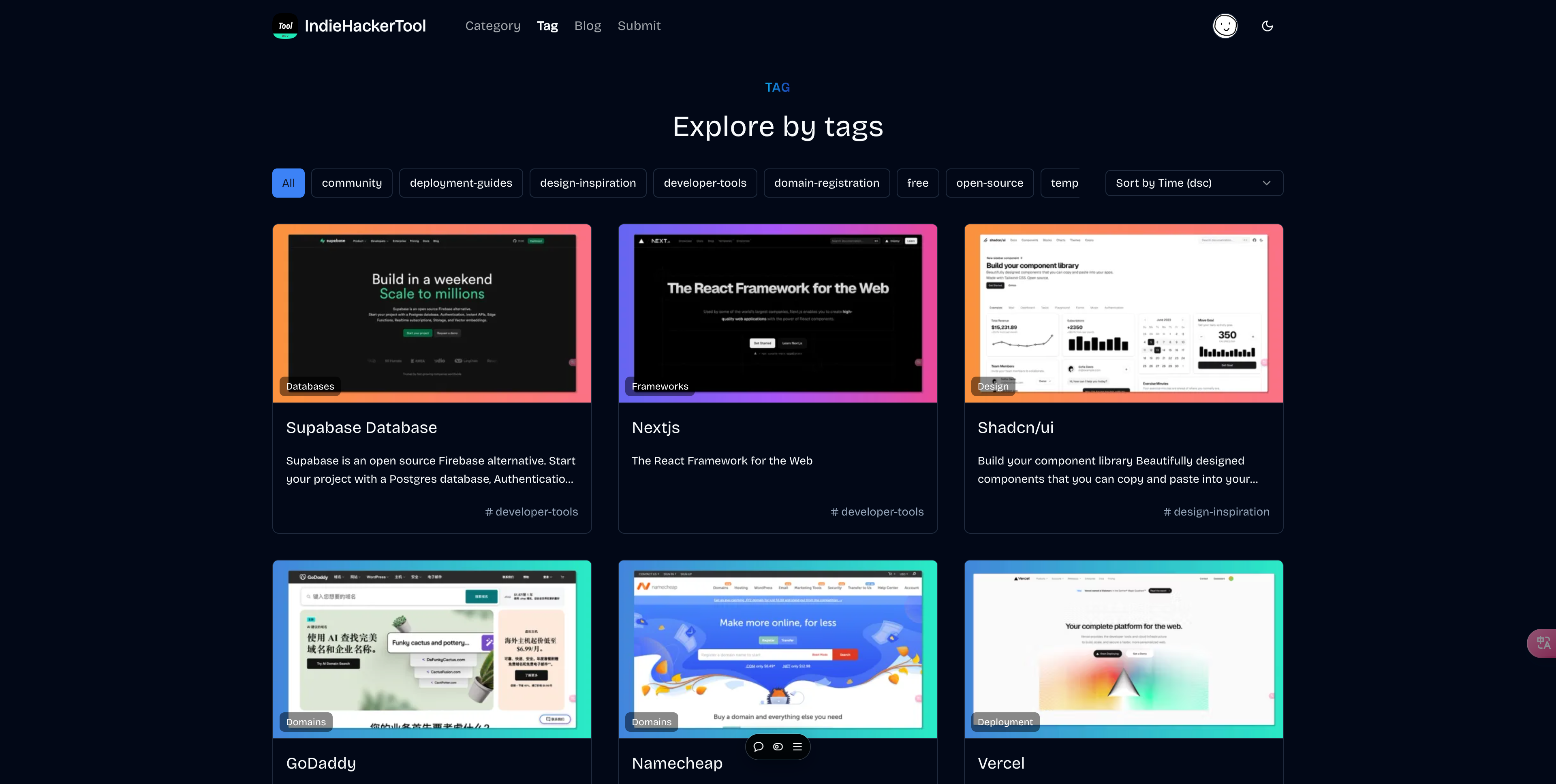 Indie Hacker Tool - made with Sanity.io