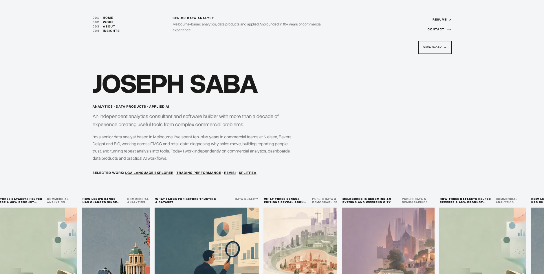 Joseph Saba Portfolio
