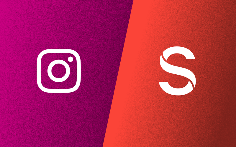 instagram + Sanity logos