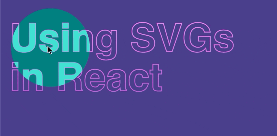 SVG text with XRay hover effect