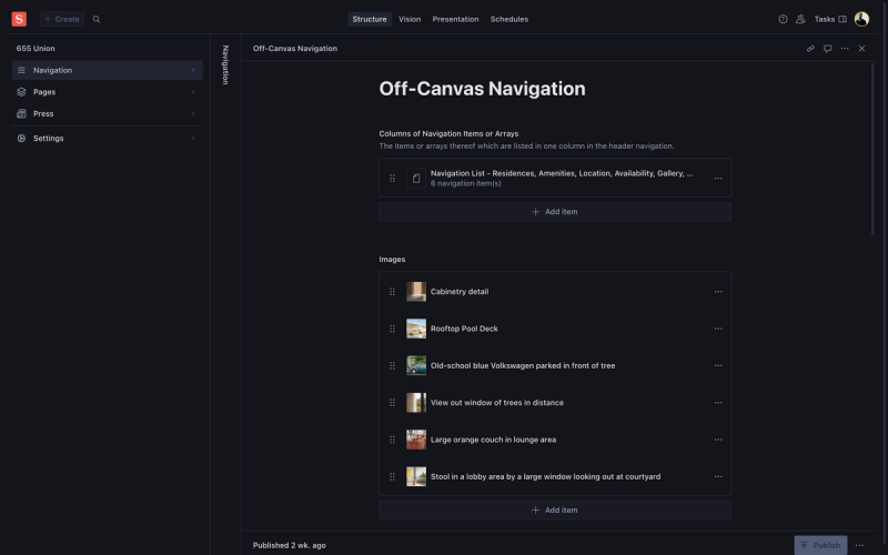 Off-Canvas Navigation