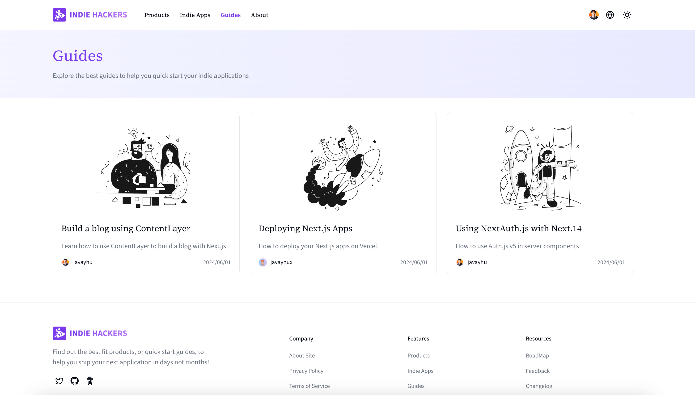 Indie Hackers - made with Sanity.io