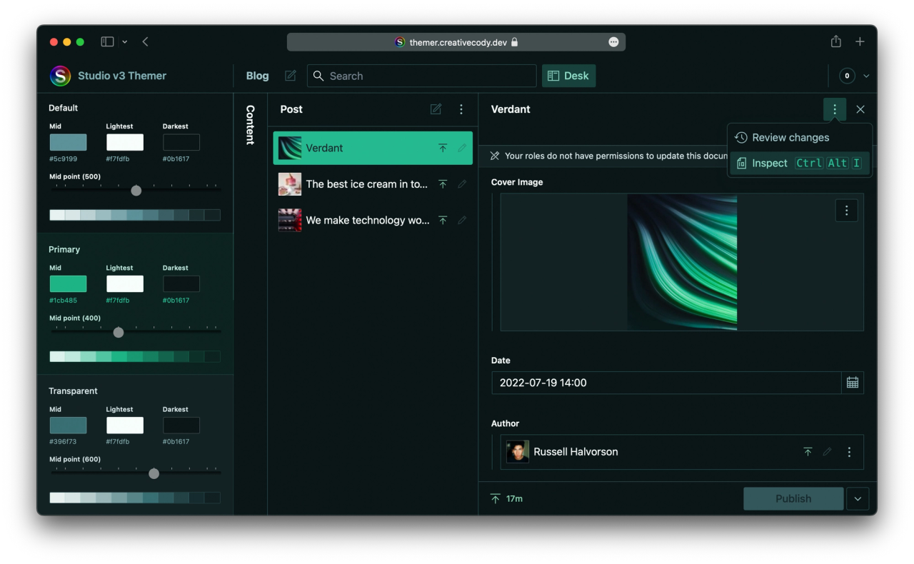 Themer - made with Sanity.io
