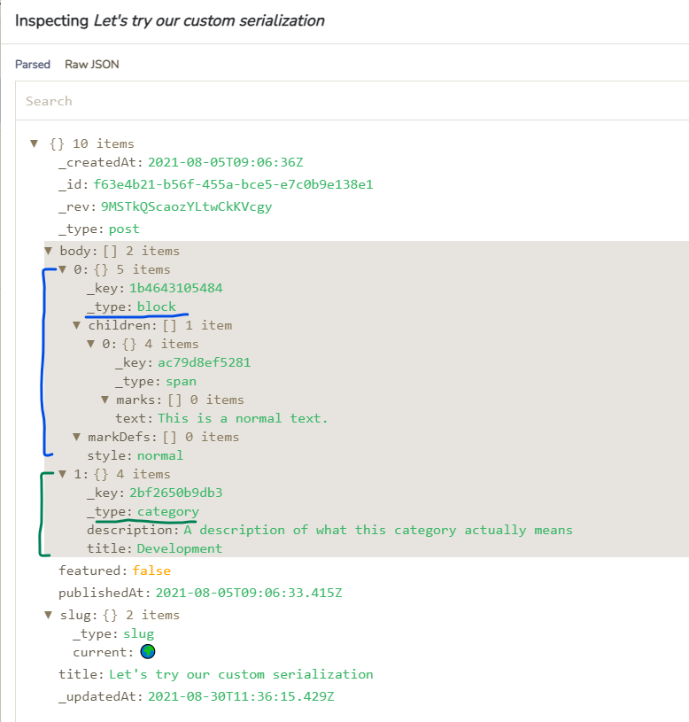 Using the inspect functionality, we can find out what we need to retrieve in our front end.