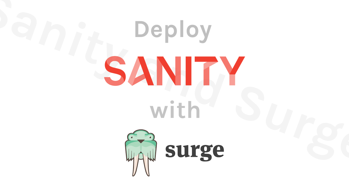 Deploying Sanity Studio with Surge