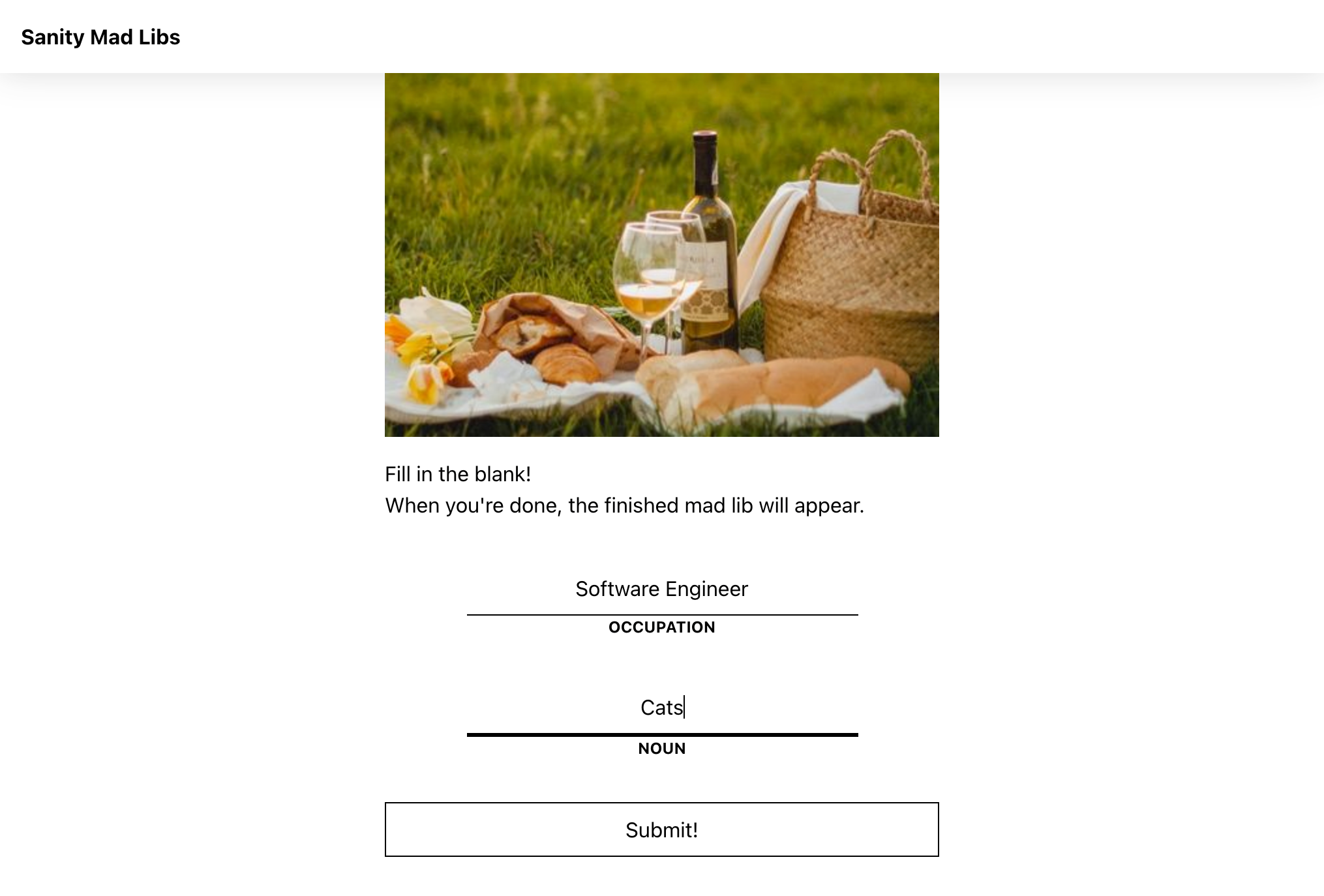 Screenshot of the app after this step.