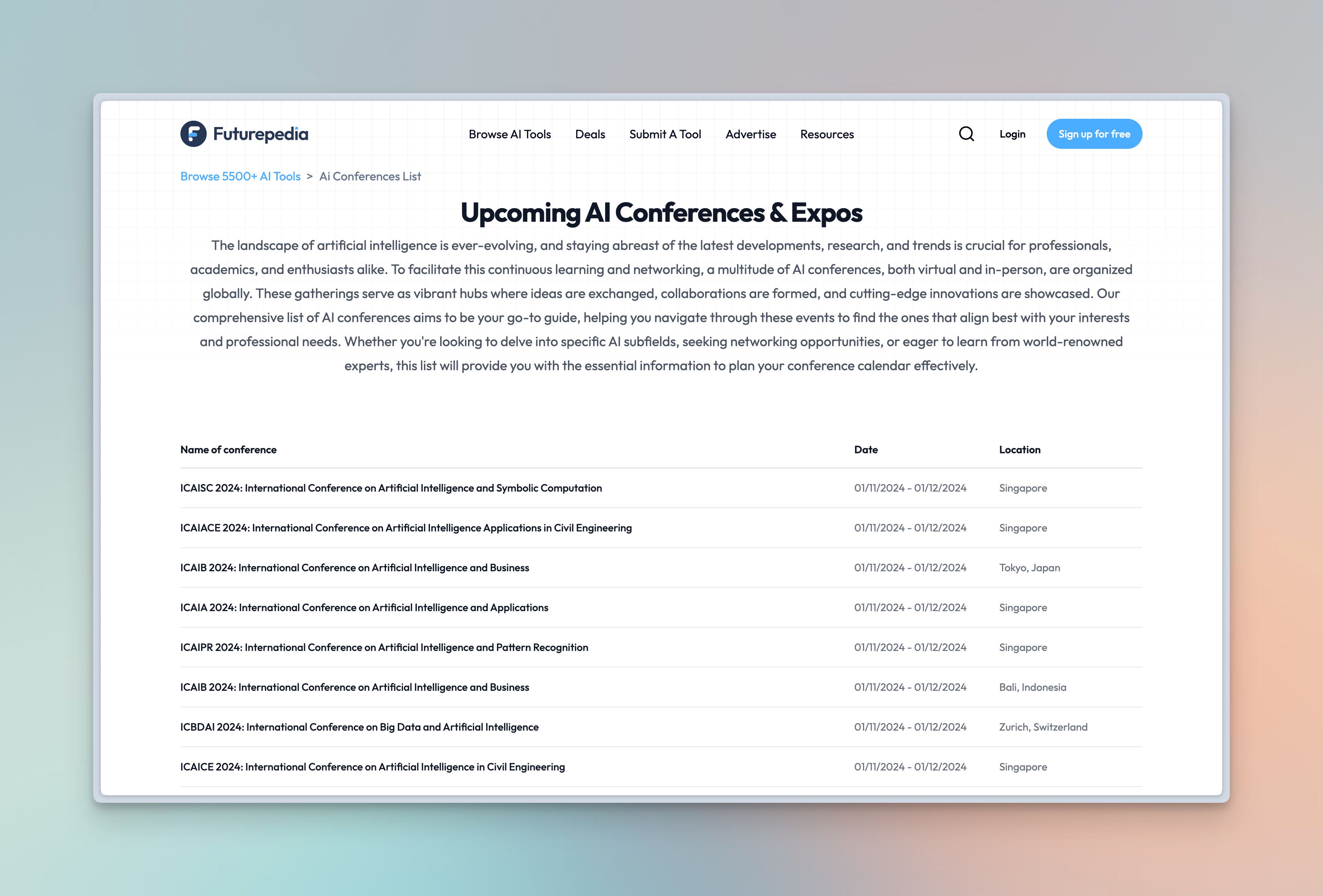 Futurepedia - made with Sanity.io