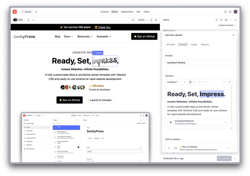 SanityPress 🖤 A Customizable Next.js + Sanity.io Starter Templat ...